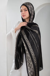 Golden Eclipse Linen Scarf